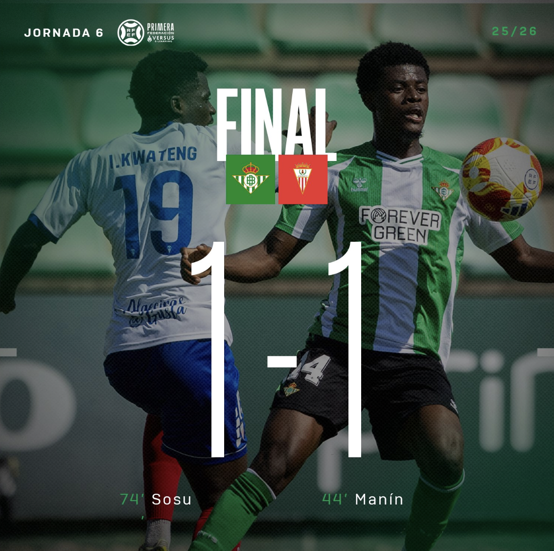 (1-1) El Algeciras logra un meritorio empate en Sevilla pese a jugar con uno menos desde el 52′