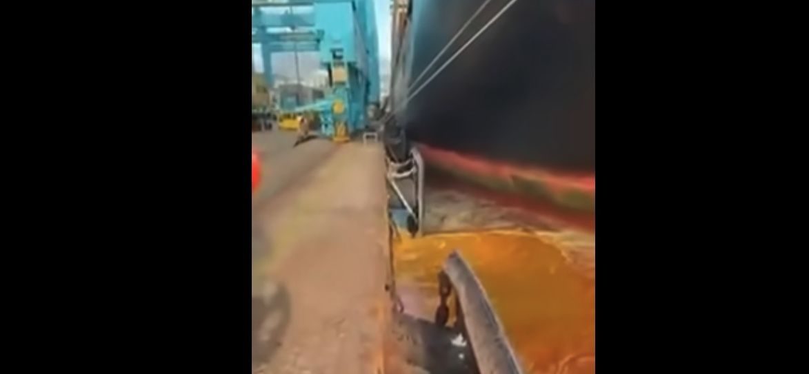 APM Terminals recupera del mar 12.000 litros de vertido de aceite de palma