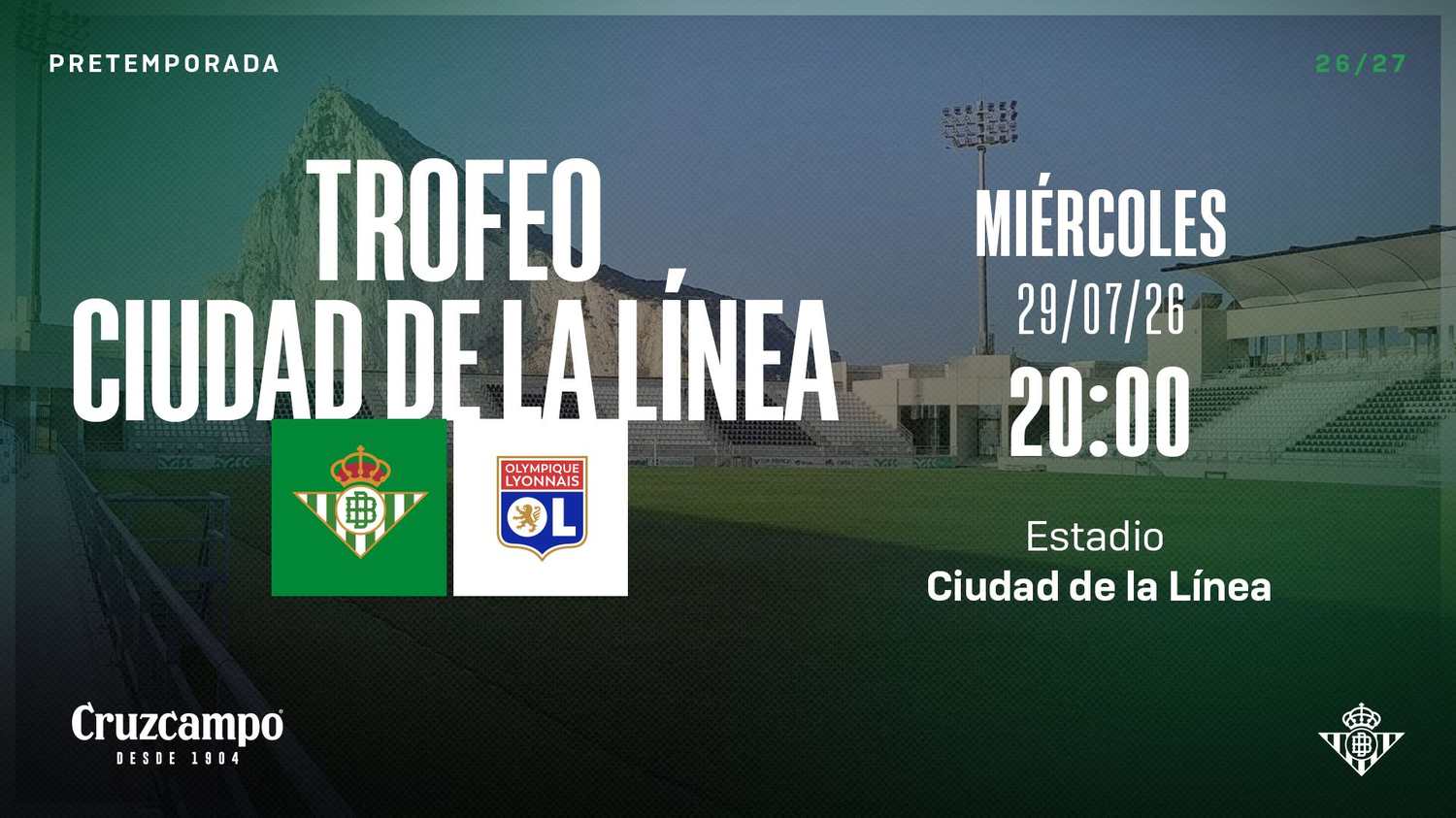 El Trofeo Ciudad de La Línea regresa con un Betis-Olympique de Lyon de nivel europeo