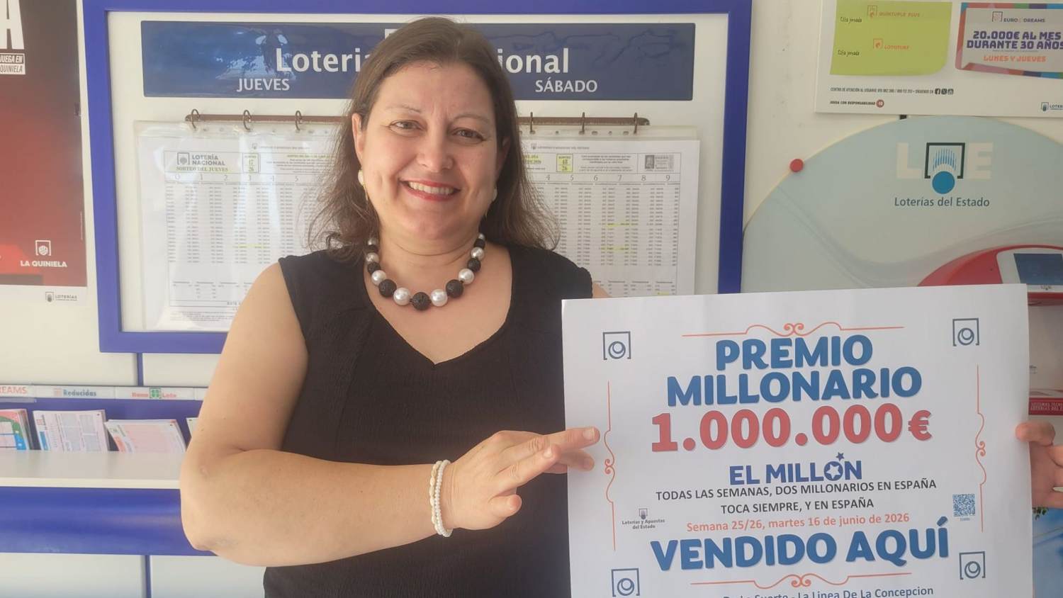 Un acertante de La Línea se lleva un millón de euros: «Es el sueño de cualquier lotera»