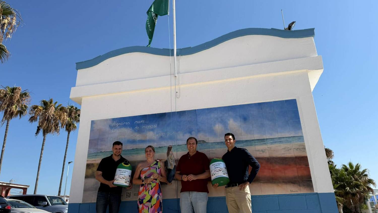 Algeciras refuerza su compromiso con el reciclaje de vidrio para revalidar la Bandera Verde de Ecovidrio